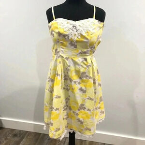 RW&Co Yellow Floral Fit & Flare Dress